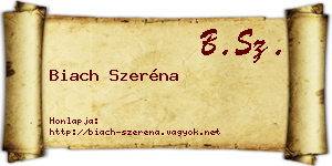 Biach Szeréna névjegykártya